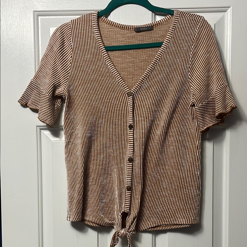 Striped Button-Up Top